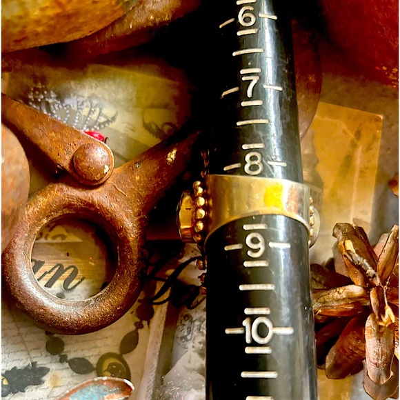 Sundance Vintage Turquoise Coral Scroll Statement Southwest Sterling Silver Ring - Picture 5 of 10